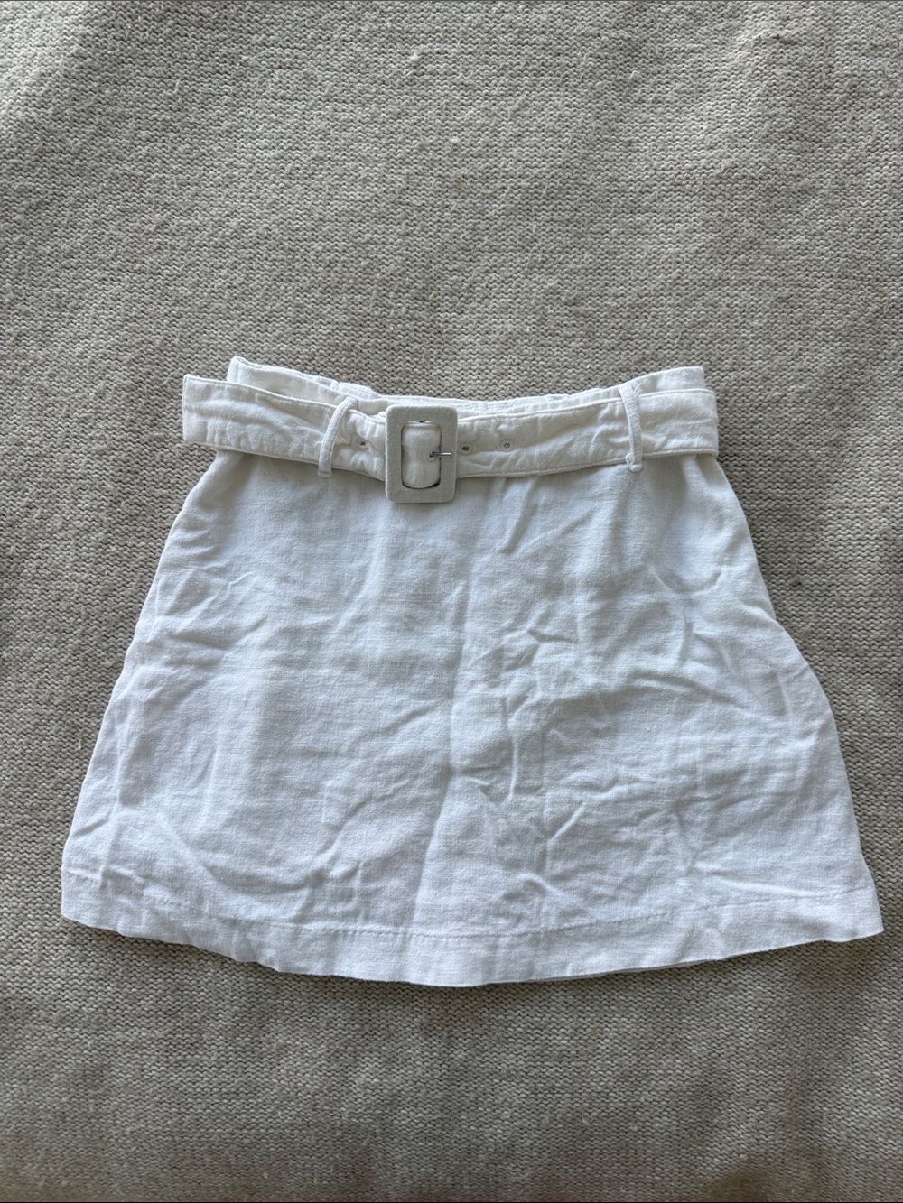 Abercrombie Linen blend mini skort with belt